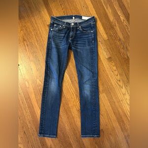 25 rag & bone skinny jeans blue ankle denim